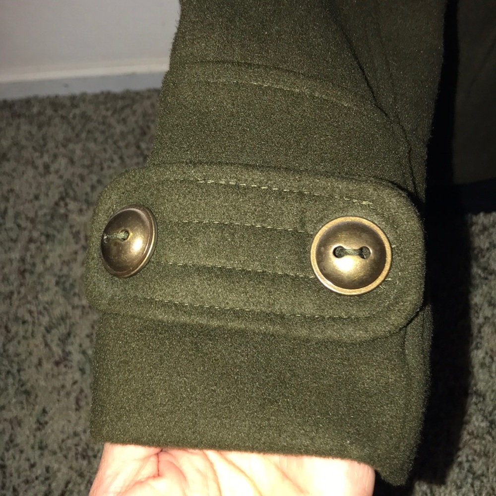 Army green pea coat - Picture 2 of 5